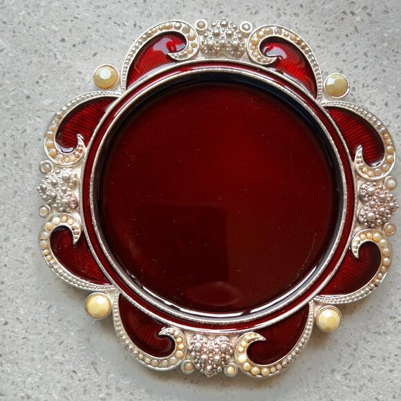 Bombay Co Red & Silver Wine Coaster & Stopper Set - Picture 4 of 13